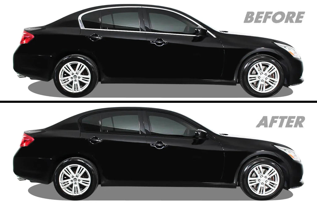 2007-2008 Infiniti G35 Sedan | Window Trim Chrome Delete PreCut Vinyl Wrap