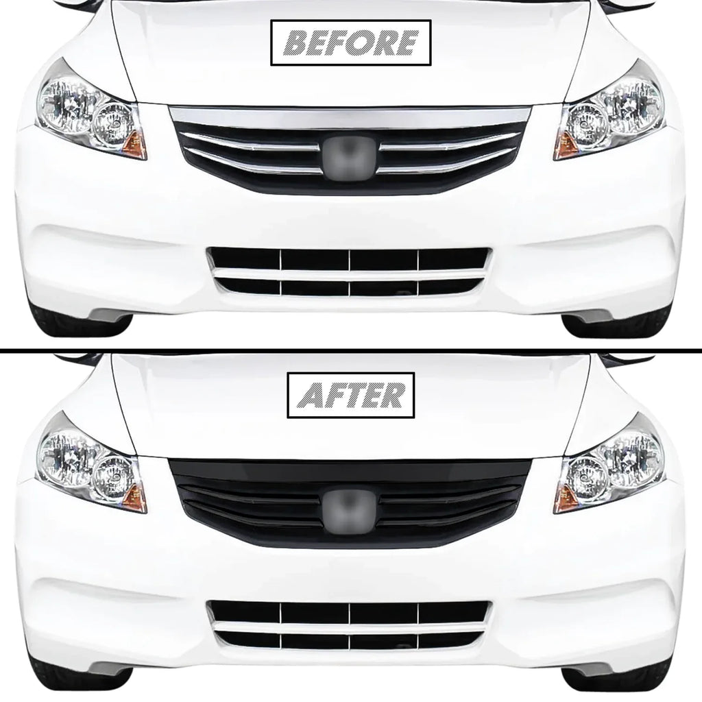 2011-2012 Honda Accord Sedan | Front Grill Trim Chrome Delete PreCut Vinyl Wrap