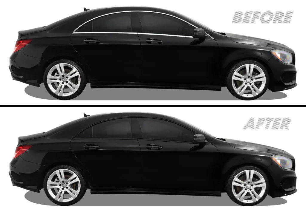 2013-2019 Mercedes CLA | Window Trim Chrome Delete PreCut Vinyl Wrap