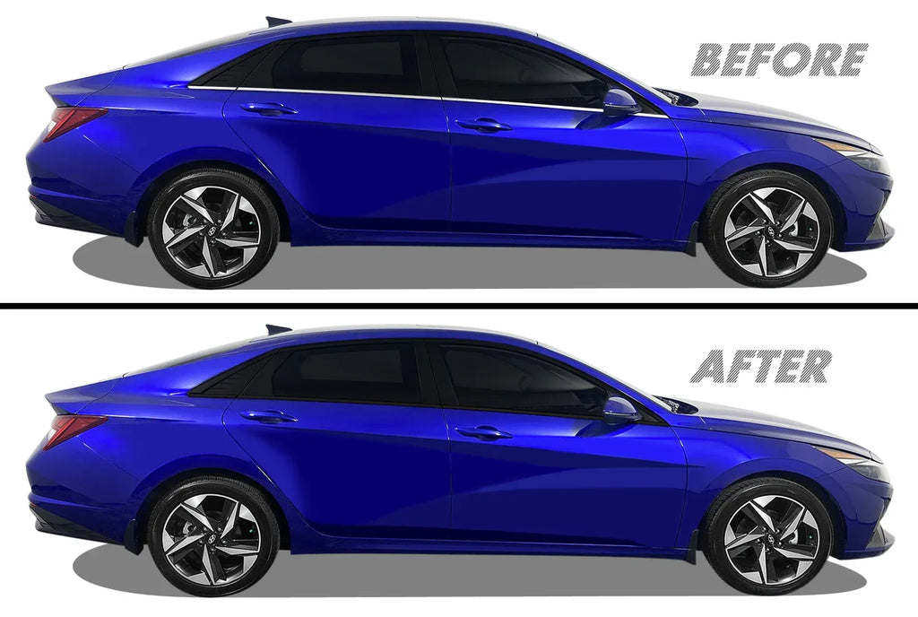 2021-2023 Hyundai Elantra | Window Trim Chrome Delete PreCut Vinyl Wrap