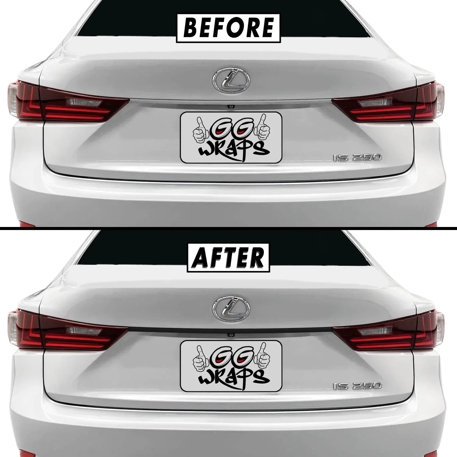 2014-2020 Lexus IS | Rear Trunk Trim Chrome Delete PreCut Vinyl Wrap
