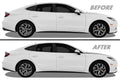 2020-2023 Hyundai Sonata | Window Trim Chrome Delete PreCut Vinyl Wrap