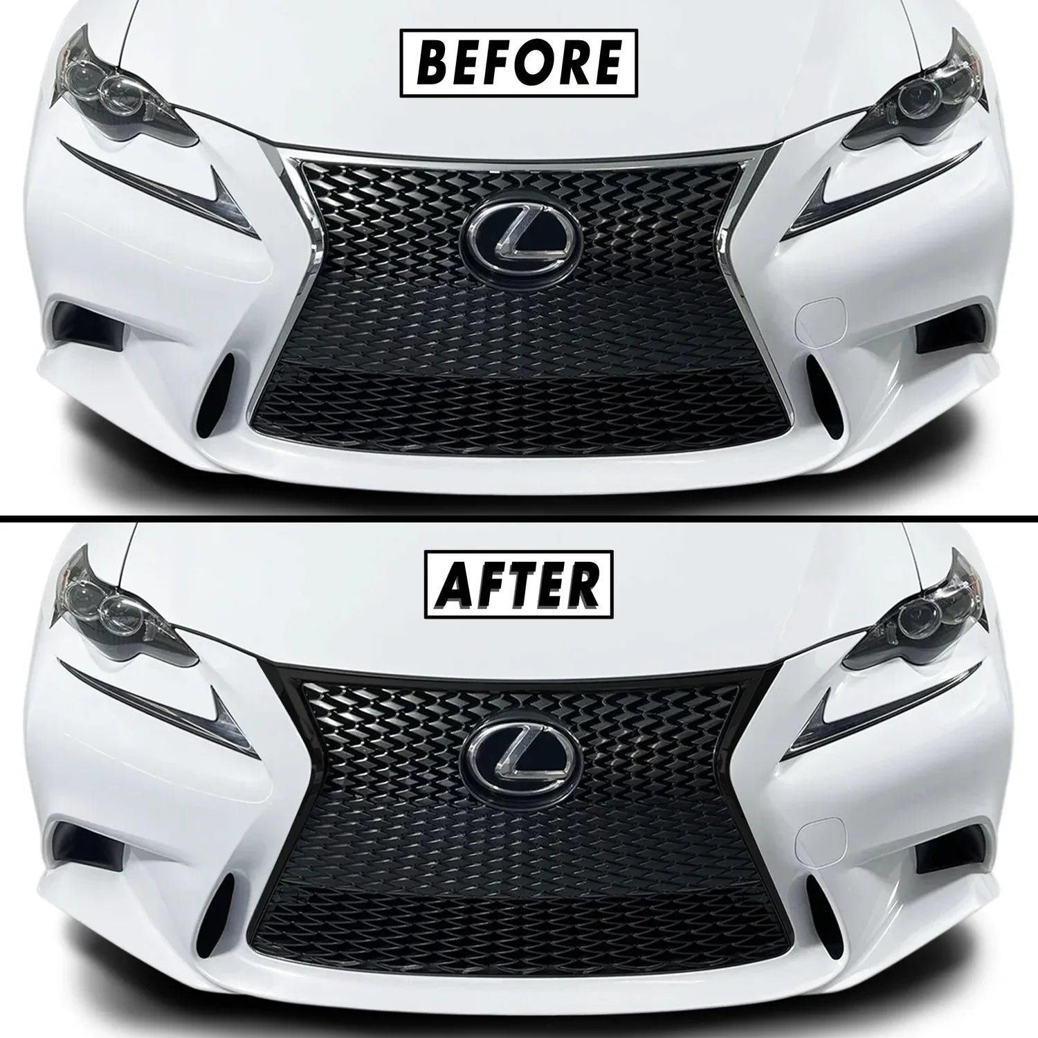 2014-2016 Lexus IS | Front Grill Trim Chrome Delete PreCut Vinyl Wrap