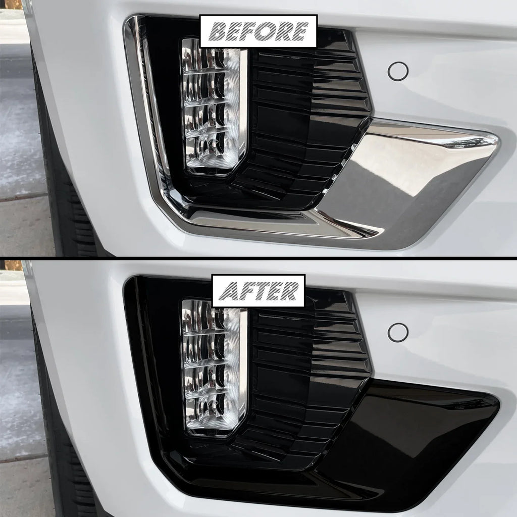 2021-2023 GMC Yukon | Fog Light Trim Chrome Delete PreCut Vinyl Wrap