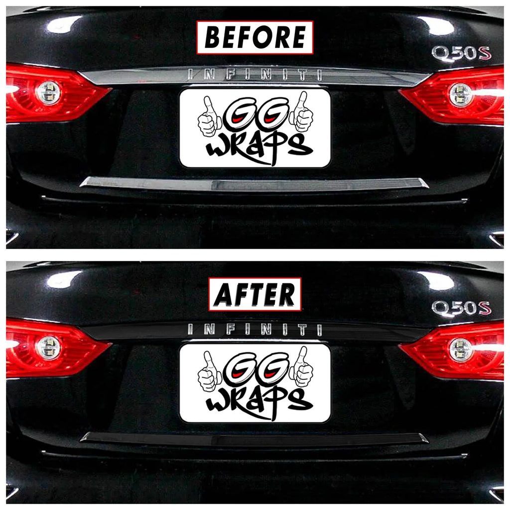 2014-2017 Infiniti Q50 | Rear Trunk Trim Chrome Delete PreCut Vinyl Wrap
