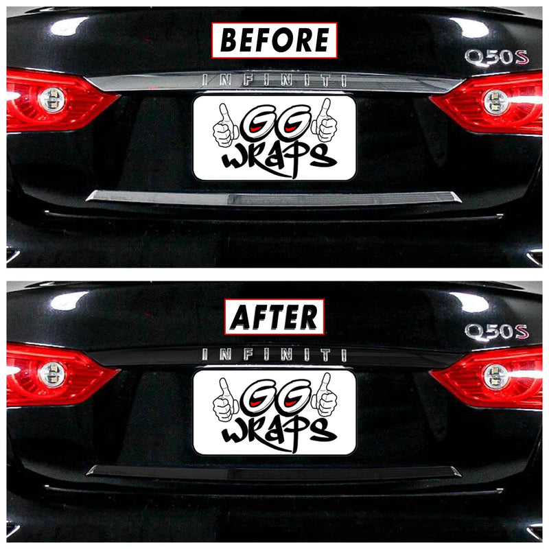 2014-2017 Infiniti Q50 | Rear Trunk Trim Chrome Delete PreCut Vinyl Wrap
