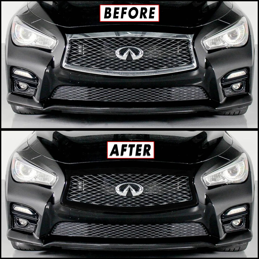2014-2017 Infiniti Q50 | Front Grill Trim Chrome Delete PreCut Vinyl Wrap