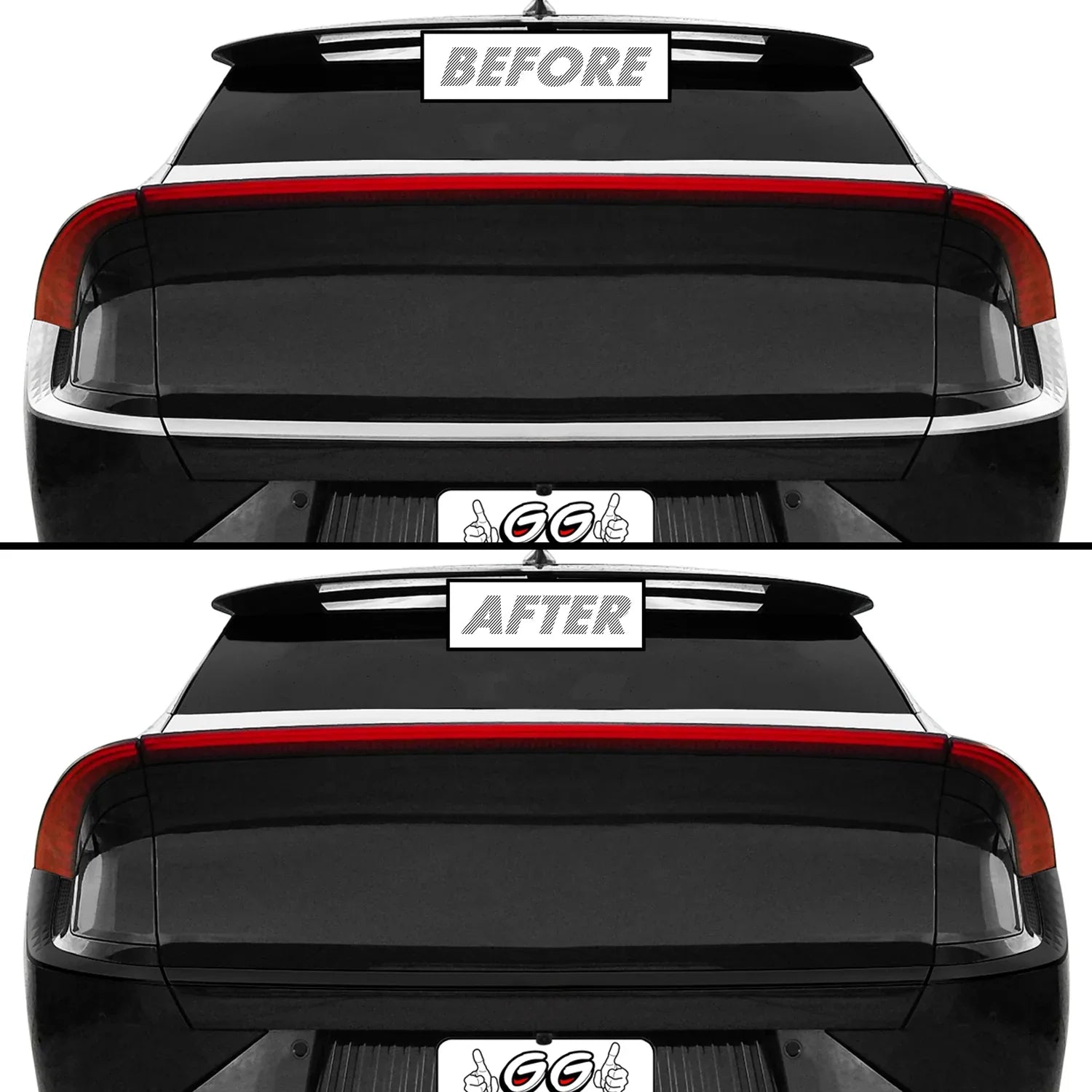 2022-2023 Kia EV6 | Rear Bumper Trim Chrome Delete PreCut Vinyl Wrap