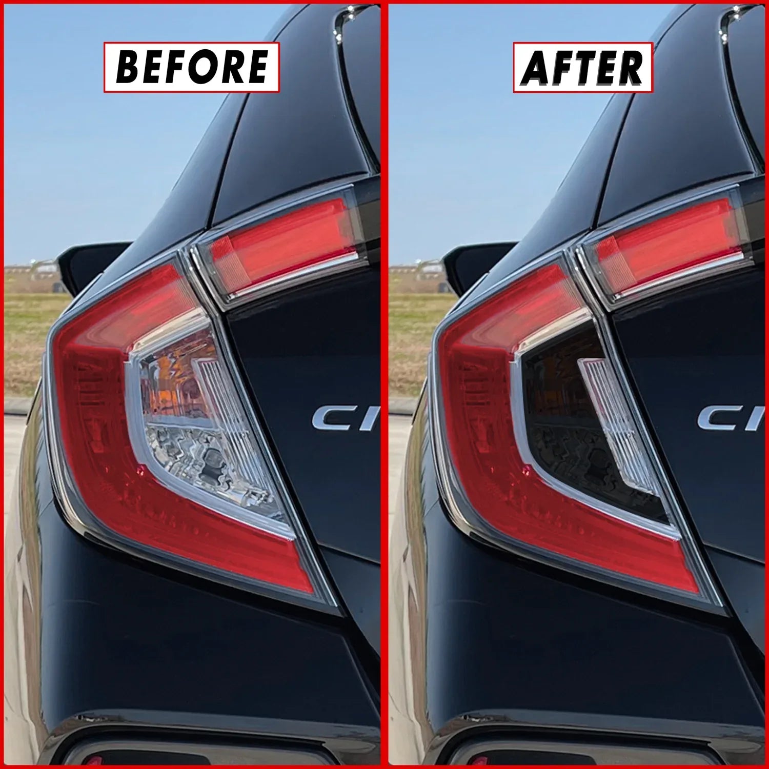 2016-2021 Honda Civic Hatchback | Turn Signal & Reverse Light PreCut Tint Overlays