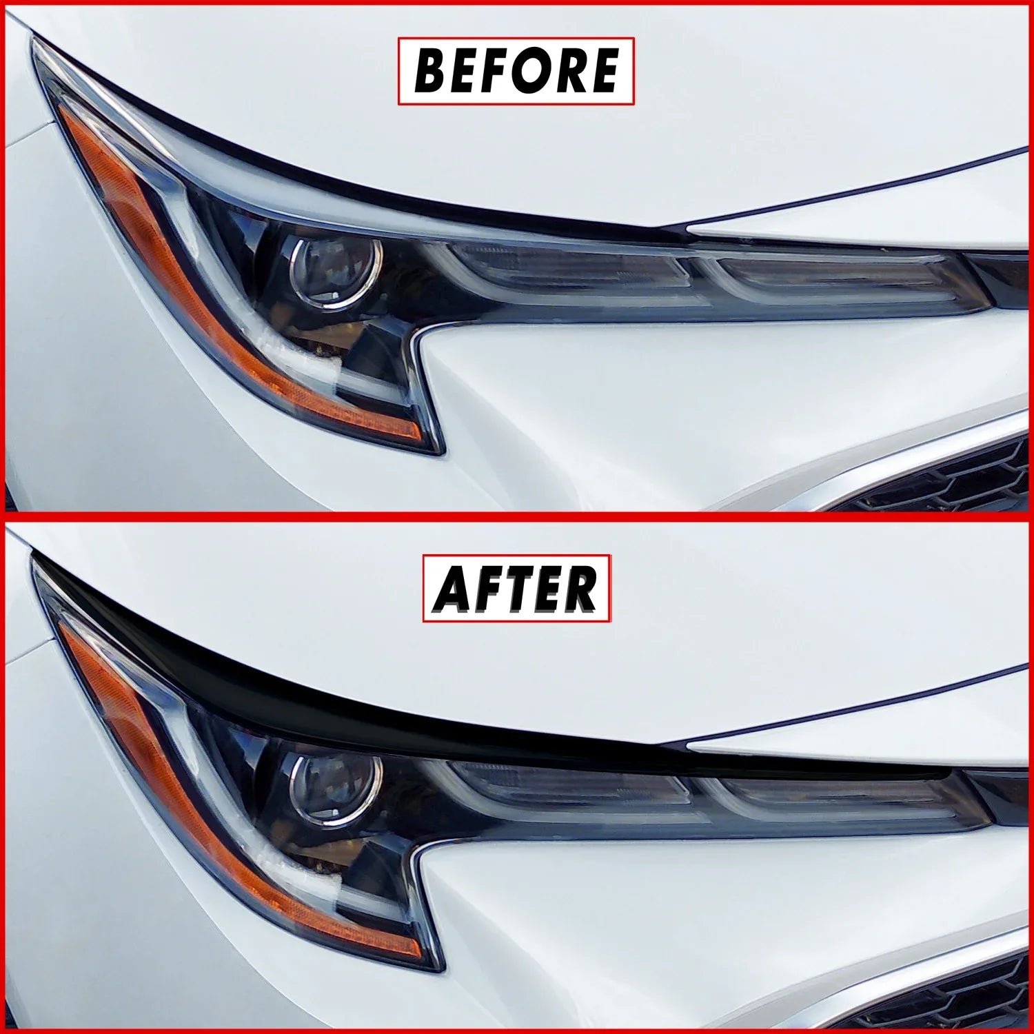 2019-2022 Toyota Corolla | Headlight Eyelid PreCut Vinyl Overlays
