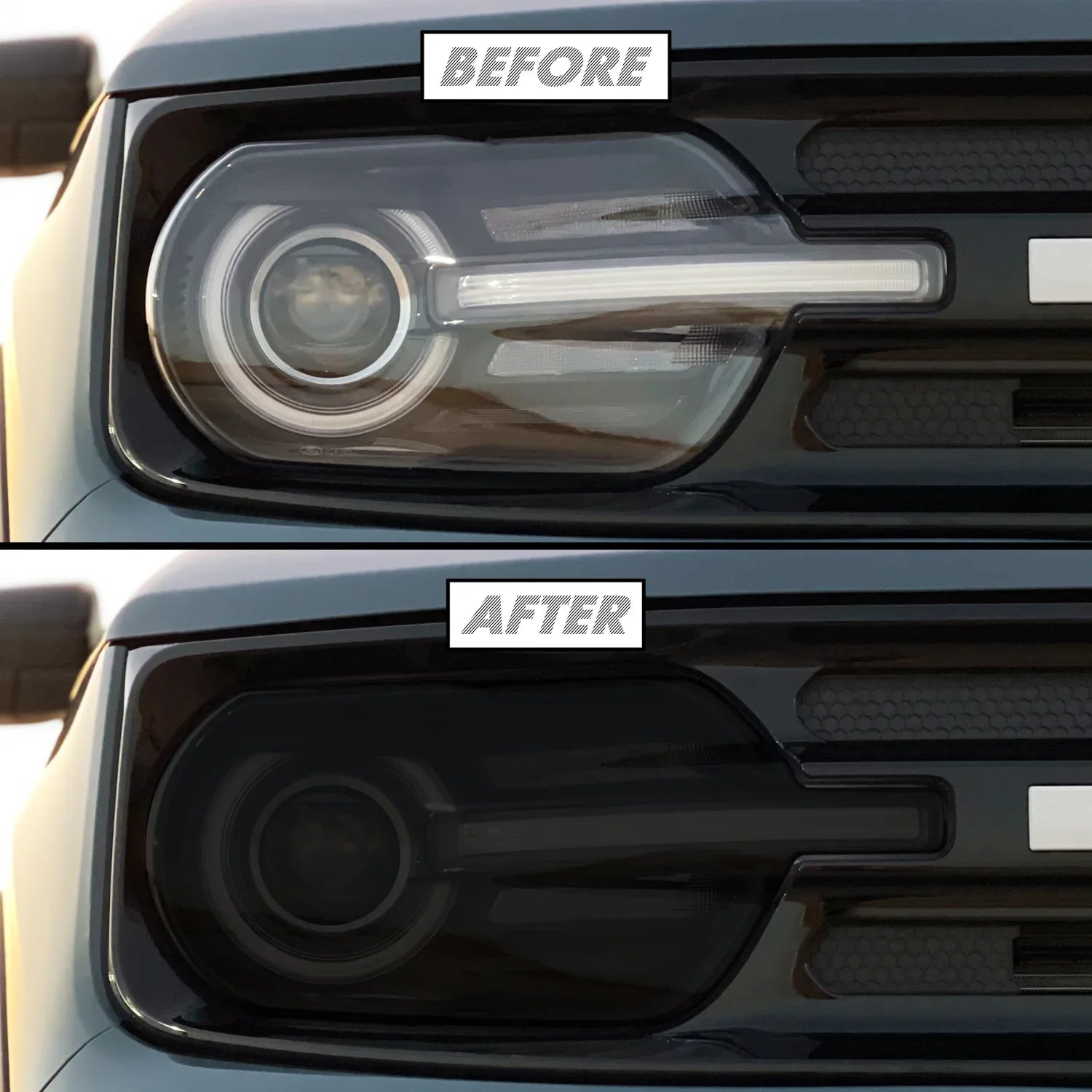 2021-2023 Ford Bronco Sport | Headlight PreCut Tint Overlays