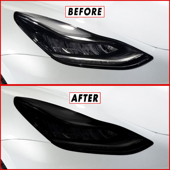 2017-2022 Tesla Model 3 | Headlight PreCut Tint Overlays