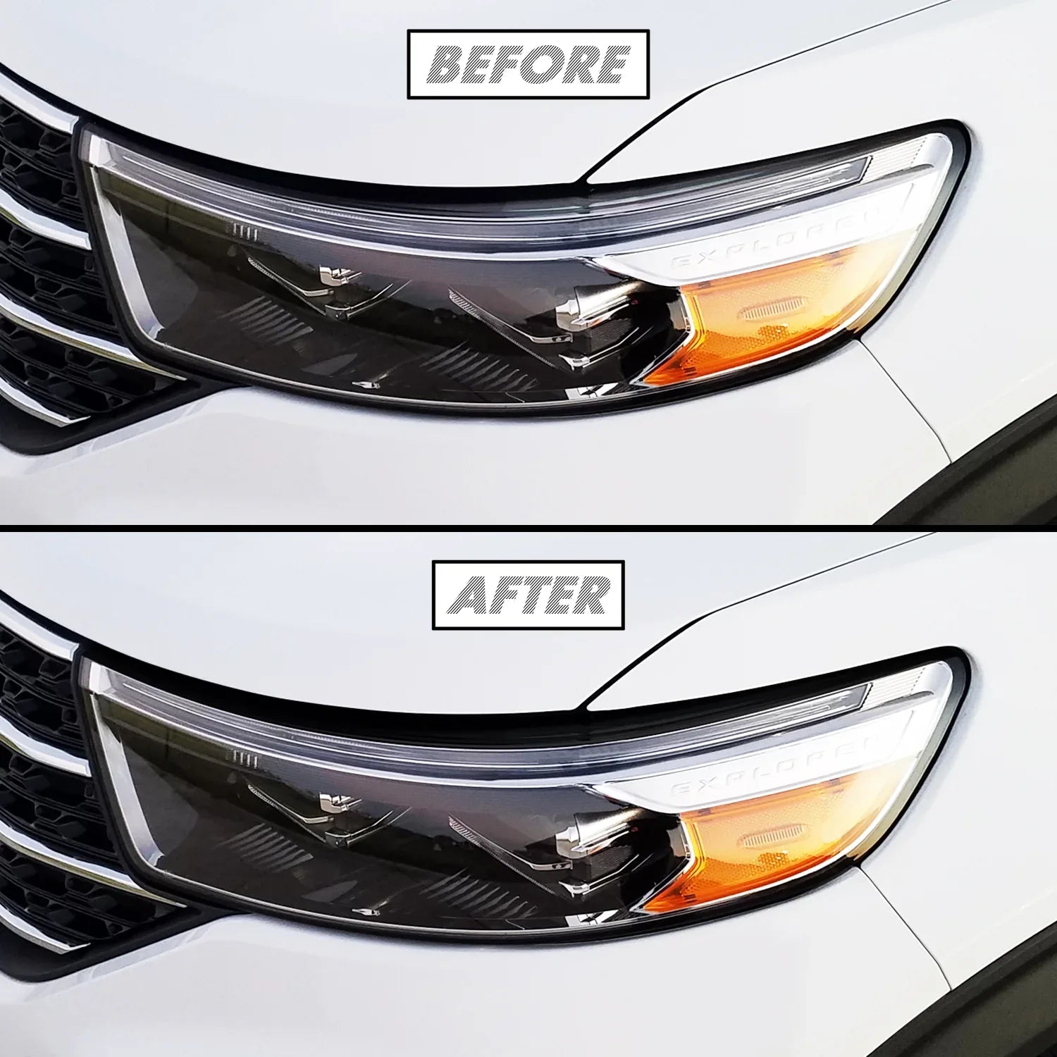 2020-2023 Ford Explorer | Headlight Eyelid PreCut Vinyl Overlays