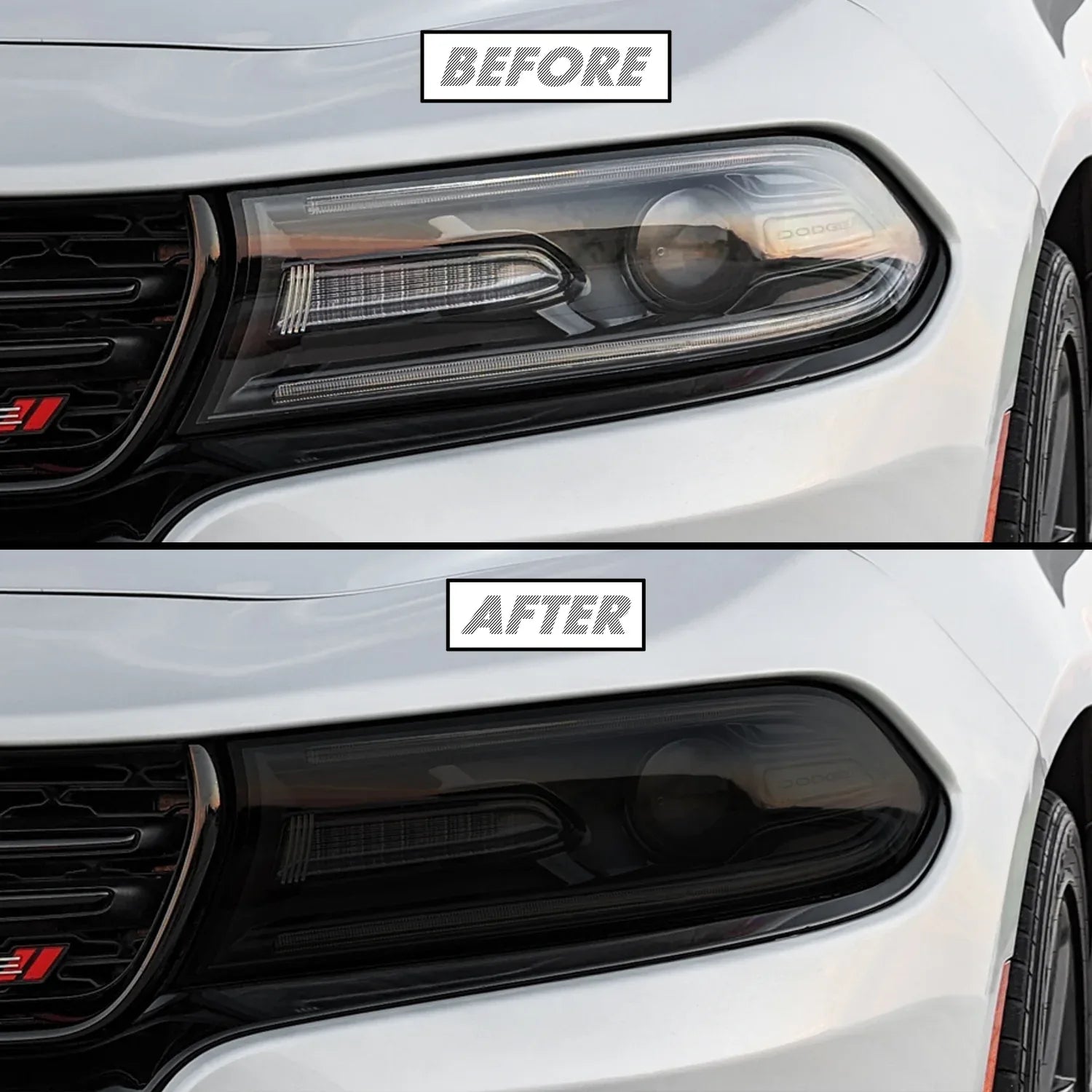 2015-2023 Dodge Charger | Headlight PreCut Tint Overlays