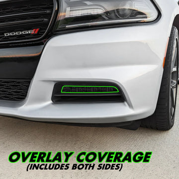 2015-2022 Dodge Charger | Fog Light Precut Tint Overlays Dark Smoke 2015-2022 Dodge Charger | Fog Light Precut Tint Overlays Dark Smoke
