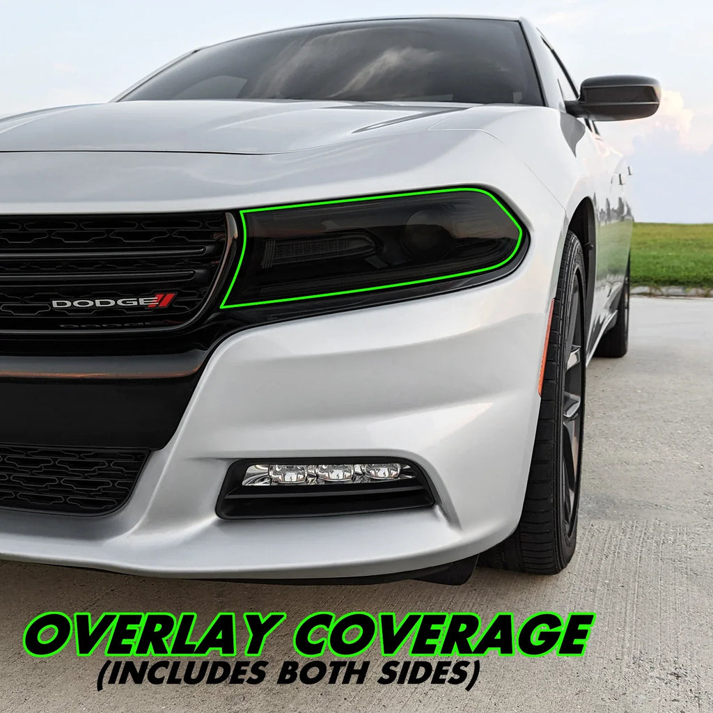 2015-2023 Dodge Charger | Headlight PreCut Tint Overlays