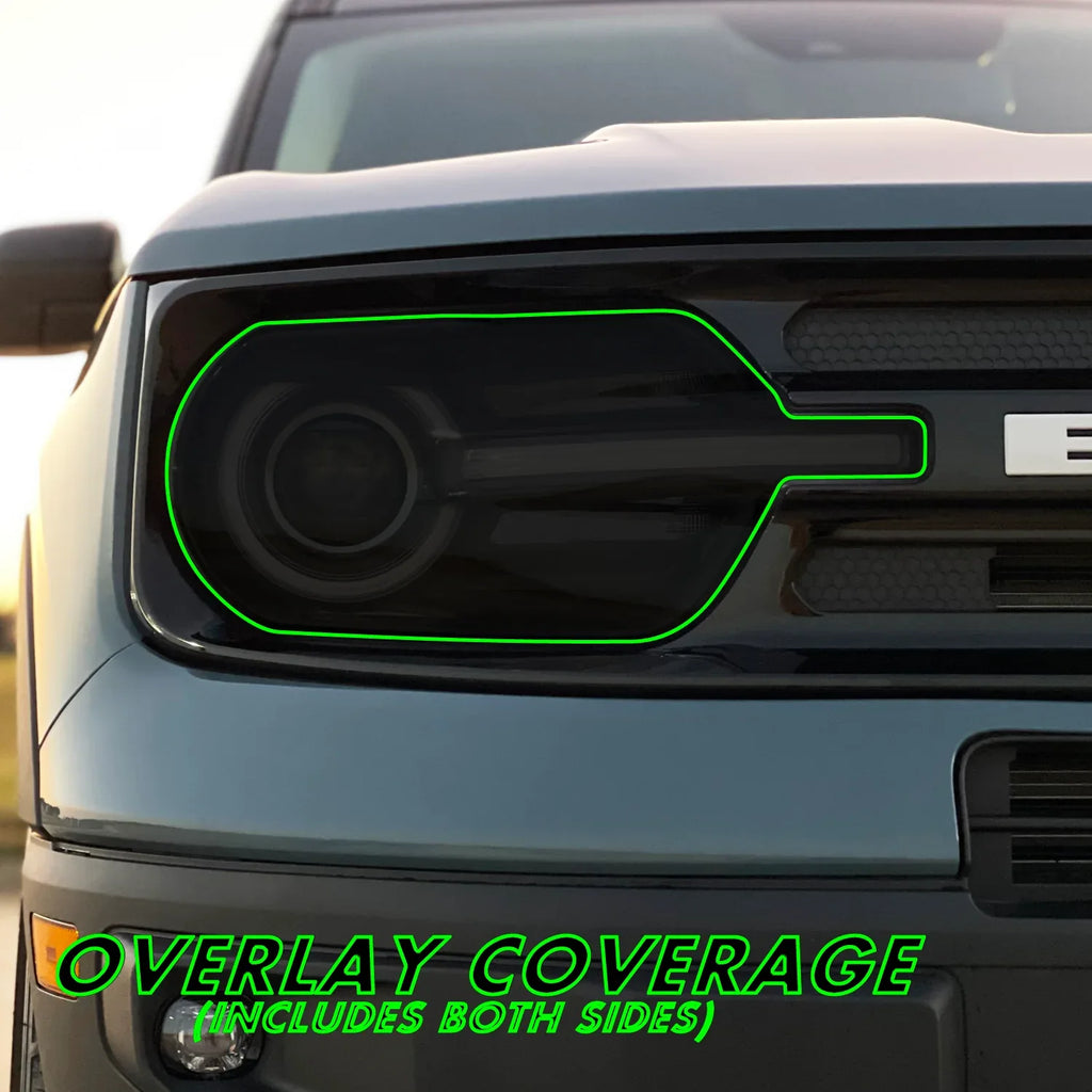2021-2023 Ford Bronco Sport | Headlight PreCut Tint Overlays