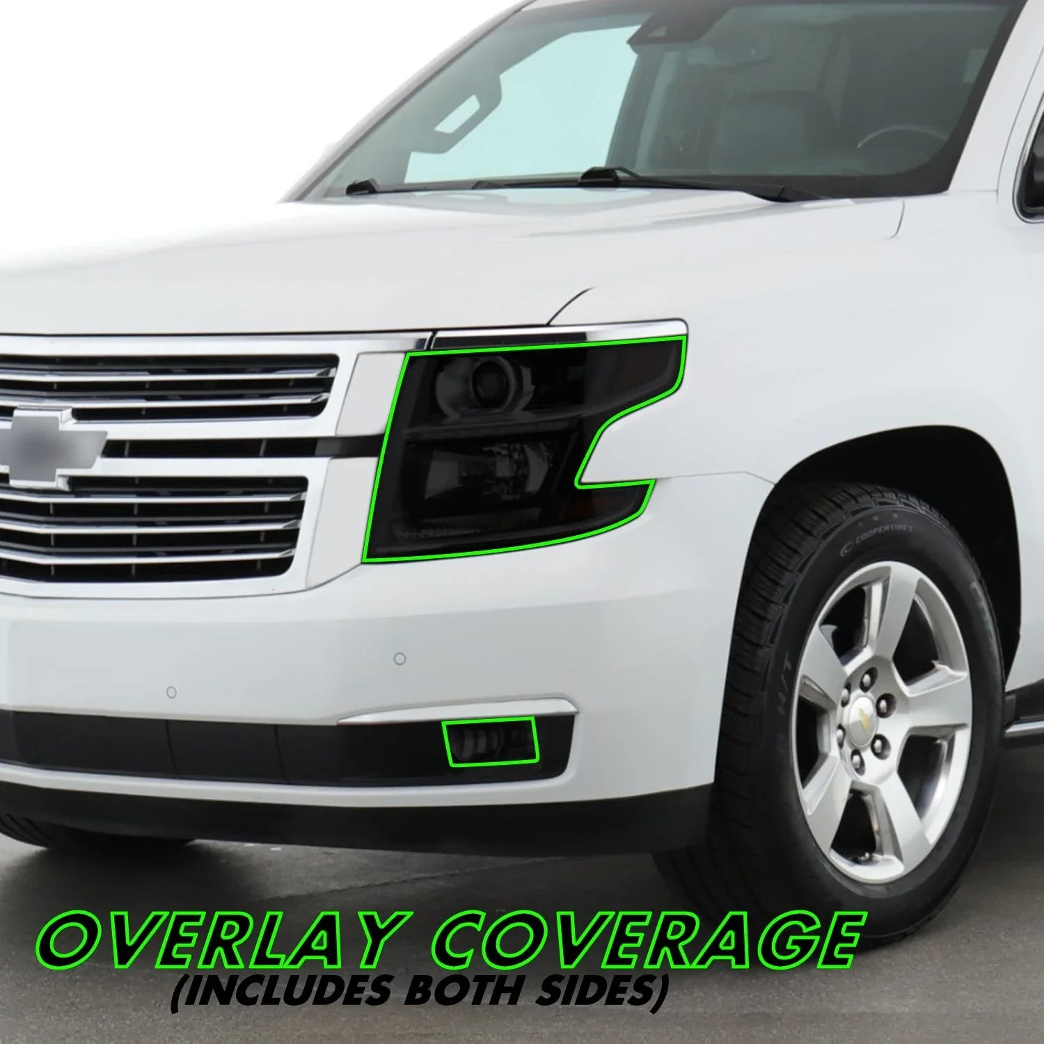 2015-2020 Chevrolet Suburban | Headlight PreCut Tint Overlays