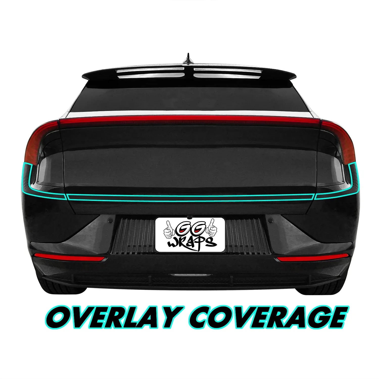 2022-2023 Kia EV6 | Rear Bumper Trim Chrome Delete PreCut Vinyl Wrap