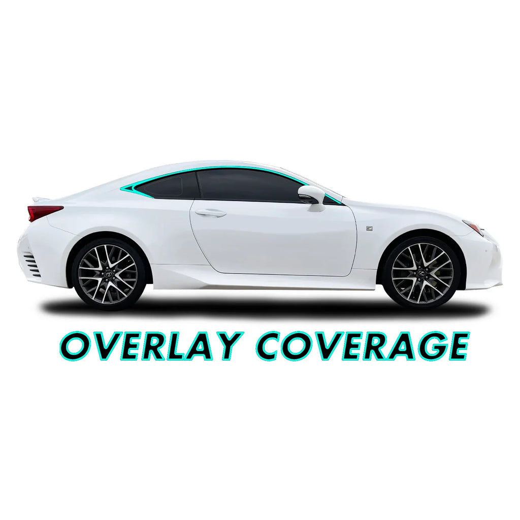 2015-2018 Lexus RC | Window Trim Chrome Delete PreCut Vinyl Wrap