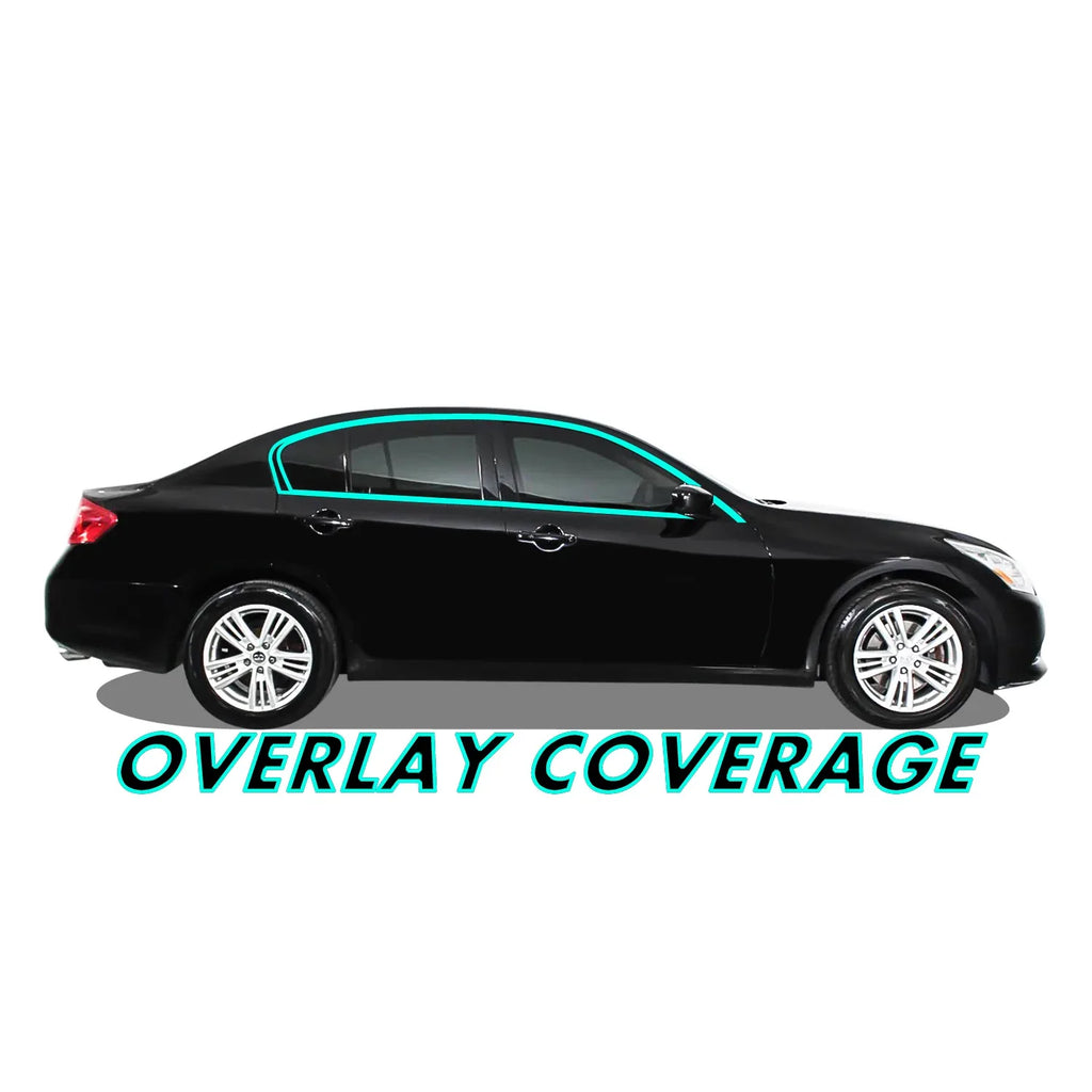 2008-2015 Infiniti G37 Sedan | Window Trim Chrome Delete PreCut Vinyl Wrap