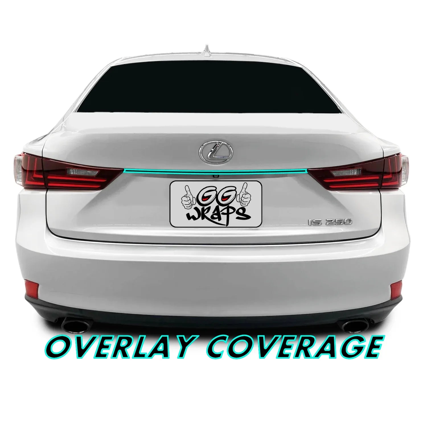 2014-2020 Lexus IS | Rear Trunk Trim Chrome Delete PreCut Vinyl Wrap