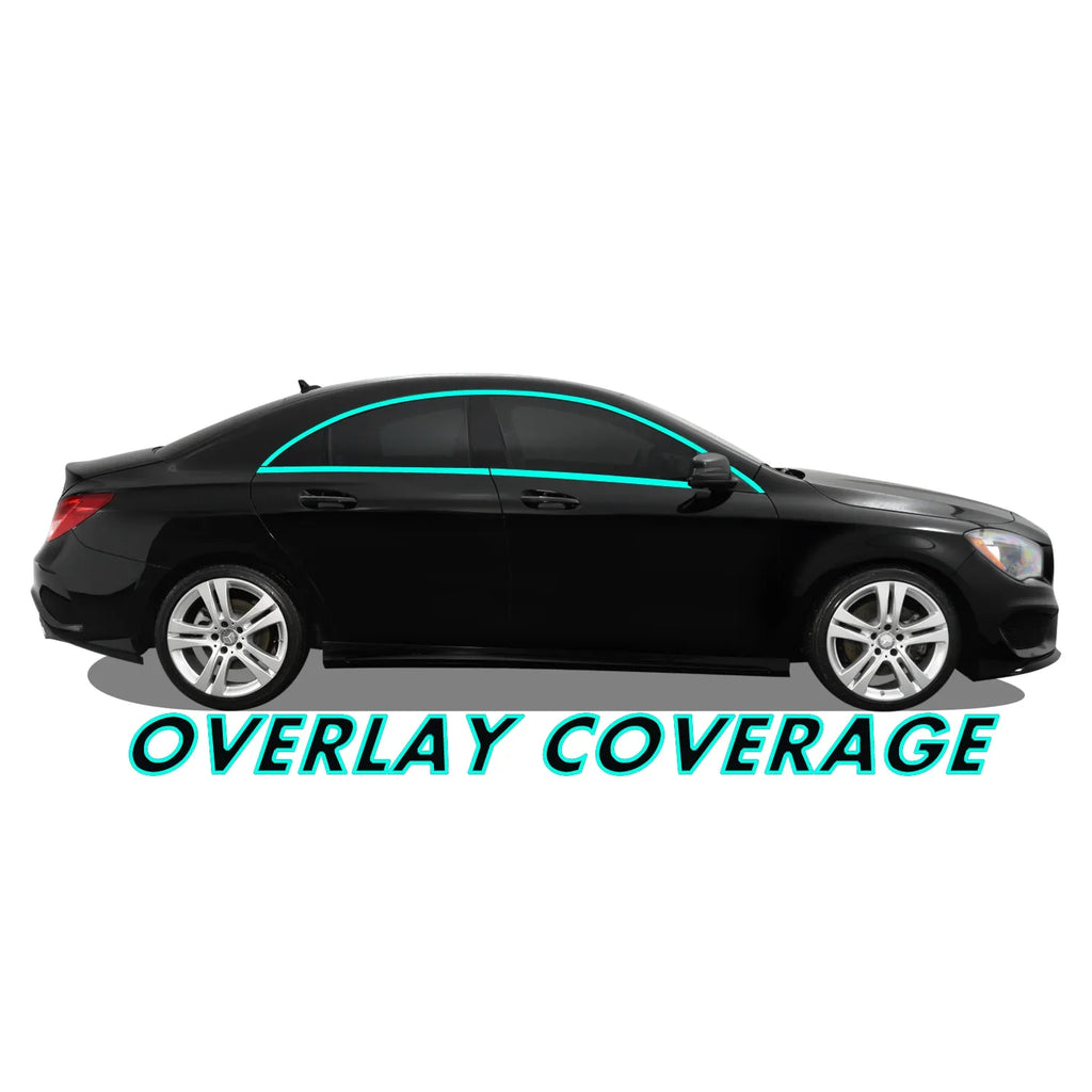 2013-2019 Mercedes CLA | Window Trim Chrome Delete PreCut Vinyl Wrap