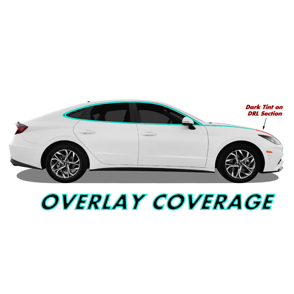 2020-2023 Hyundai Sonata | Window Trim Chrome Delete PreCut Vinyl Wrap
