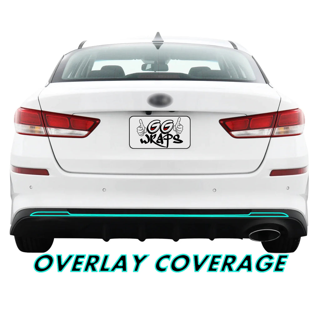2019-2020 Kia Optima | Rear Bumper Diffuser Trim Chrome Delete PreCut Vinyl Wrap