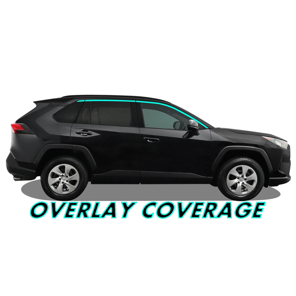 2019-2023 Toyota RAV4 | Window Trim Chrome Delete PreCut Vinyl Wrap