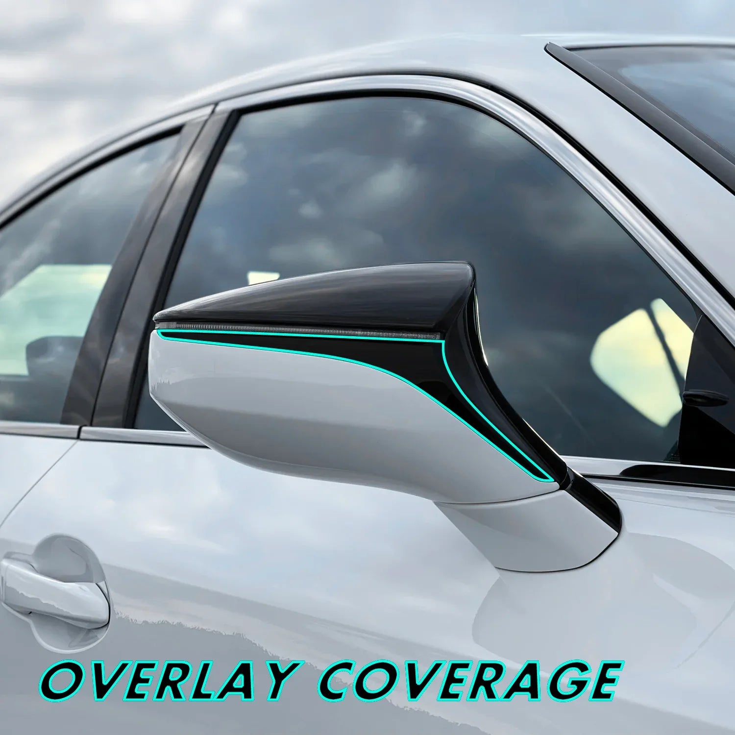 2021-2026 Lexus IS | Mirror Trim Chrome Delete PreCut Vinyl Wrap