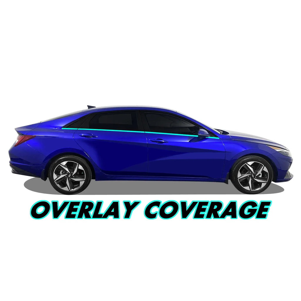 2021-2023 Hyundai Elantra | Window Trim Chrome Delete PreCut Vinyl Wrap