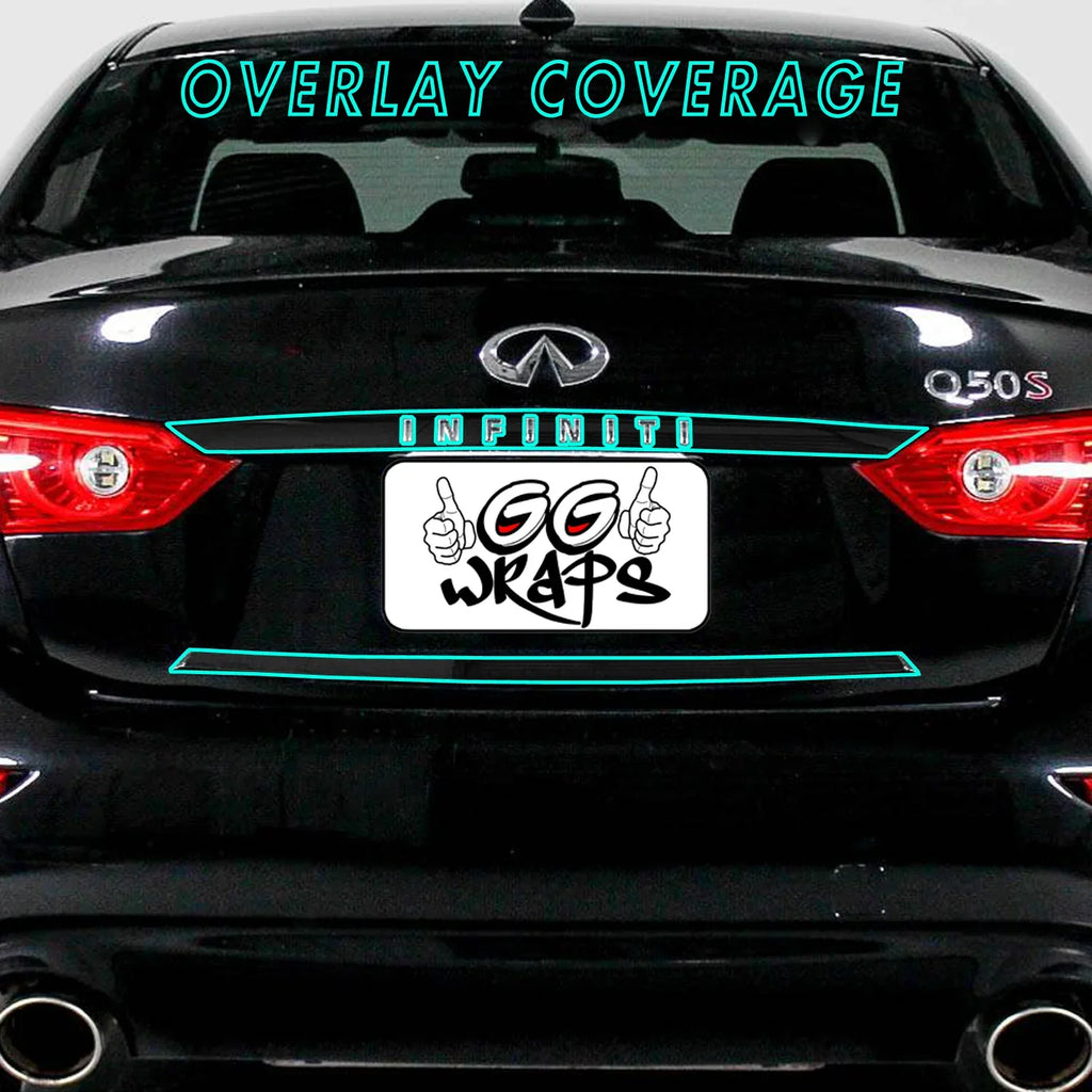 2014-2017 Infiniti Q50 | Rear Trunk Trim Chrome Delete PreCut Vinyl Wrap