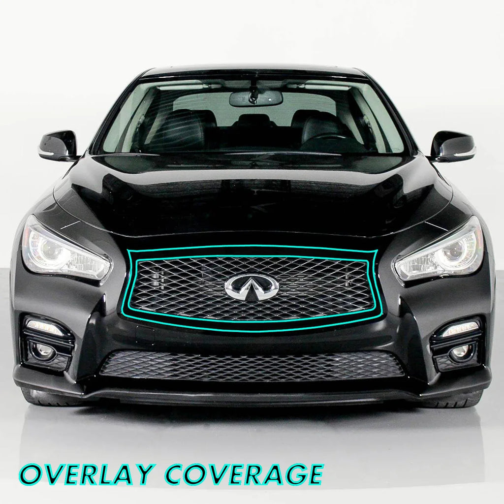 2014-2017 Infiniti Q50 | Front Grill Trim Chrome Delete PreCut Vinyl Wrap