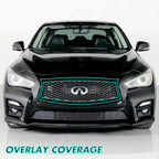 2014-2017 Infiniti Q50 | Front Grill Trim Chrome Delete PreCut Vinyl Wrap