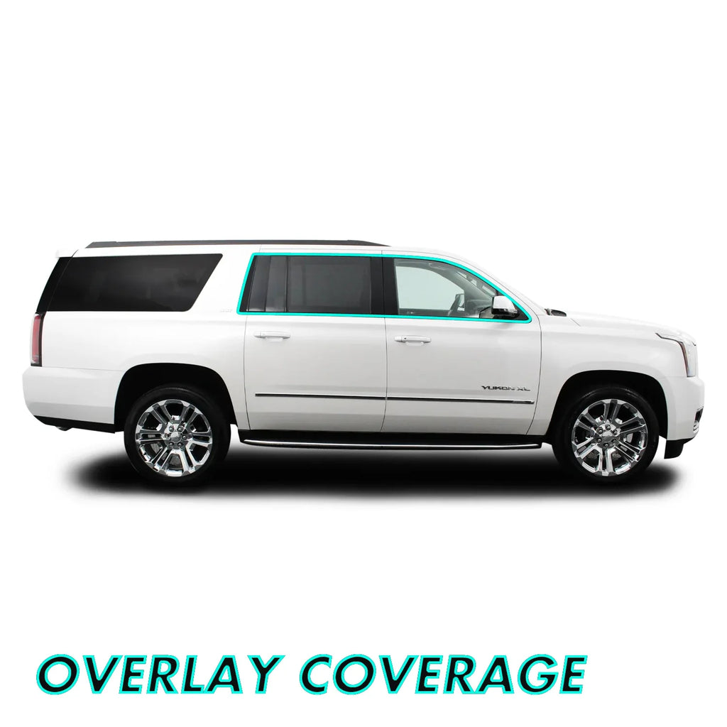 2015-2020 GMC Yukon XL | Window Trim Chrome Delete PreCut Vinyl Wrap