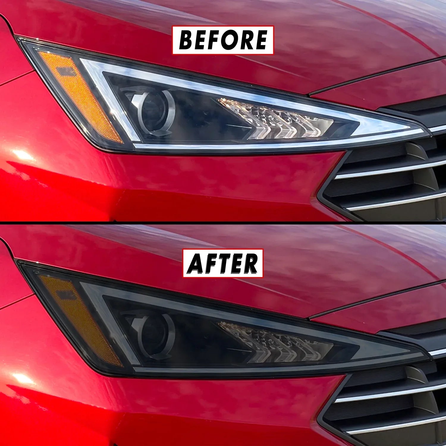 2019-2020 Hyundai Elantra | Headlight PreCut Tint Overlays