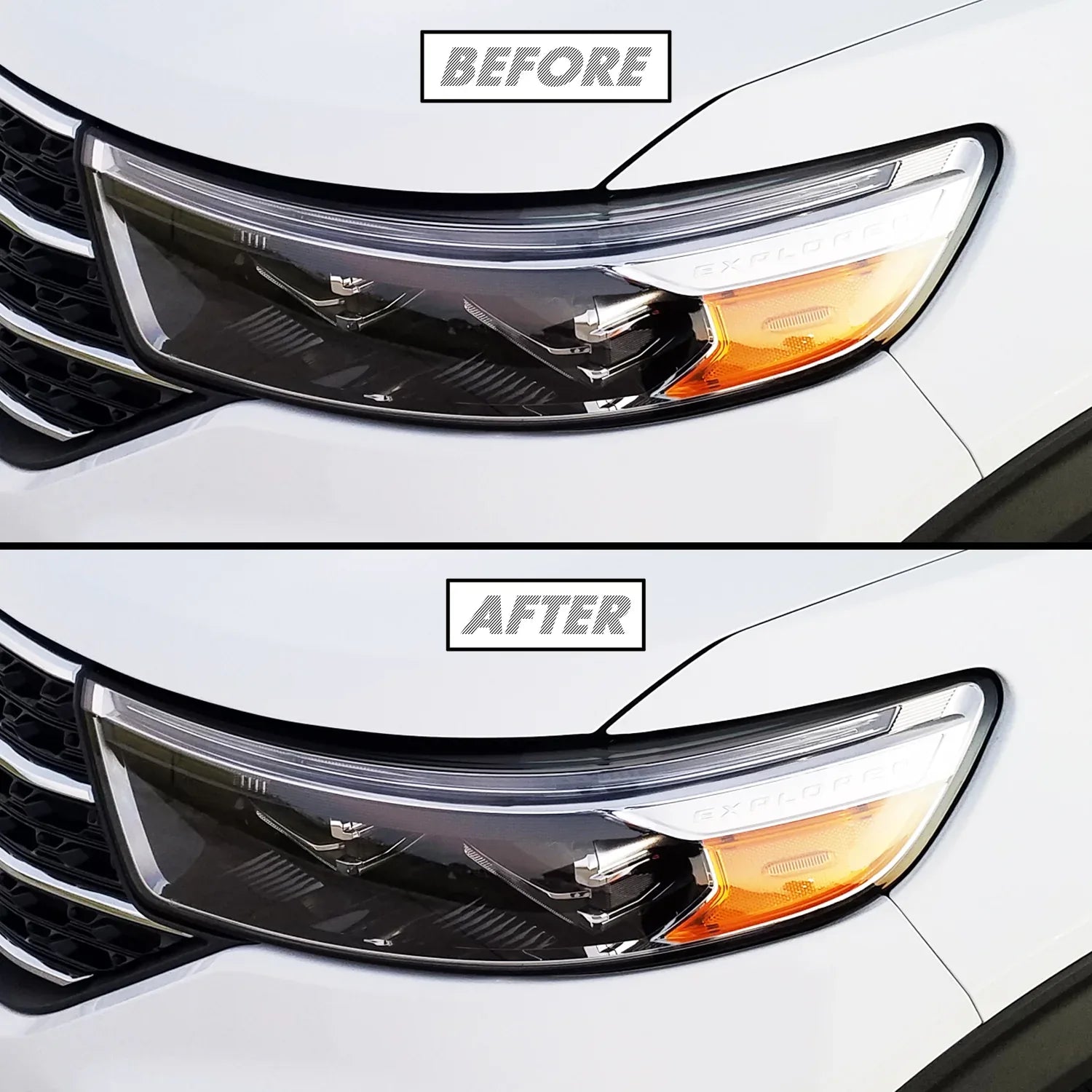 2020-2023 Ford Explorer | Headlight Eyelid PreCut Vinyl Overlays