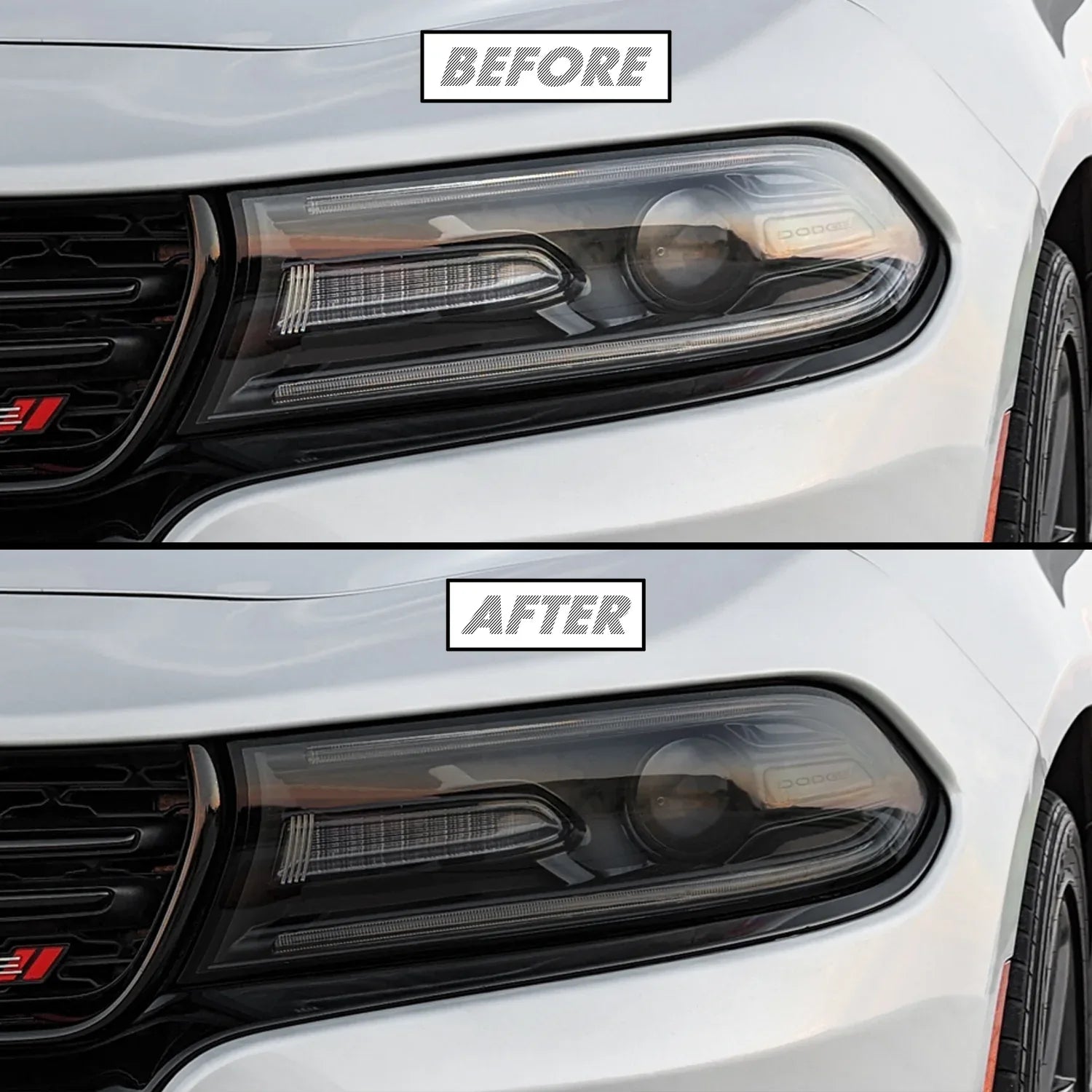 2015-2023 Dodge Charger | Headlight PreCut Tint Overlays