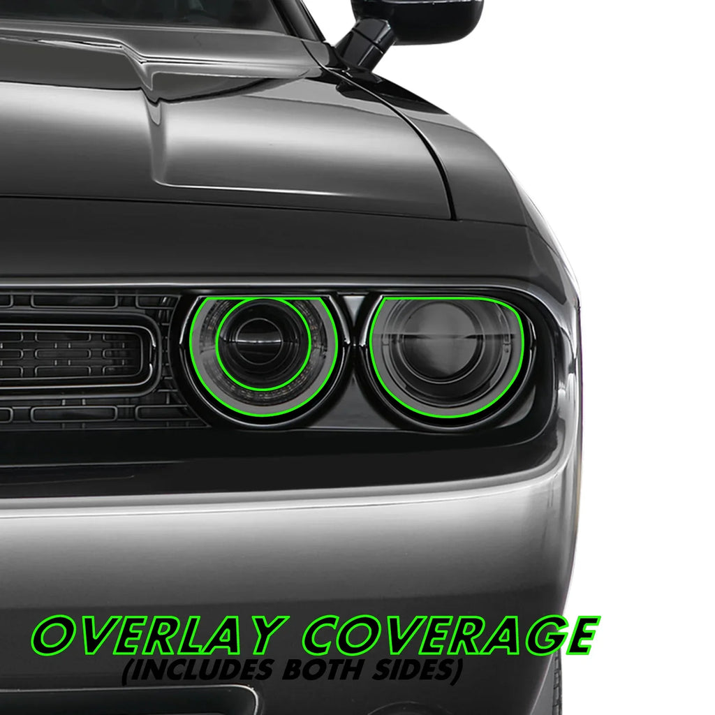 2015-2022 Dodge Challenger | Headlight PreCut Tint Overlays