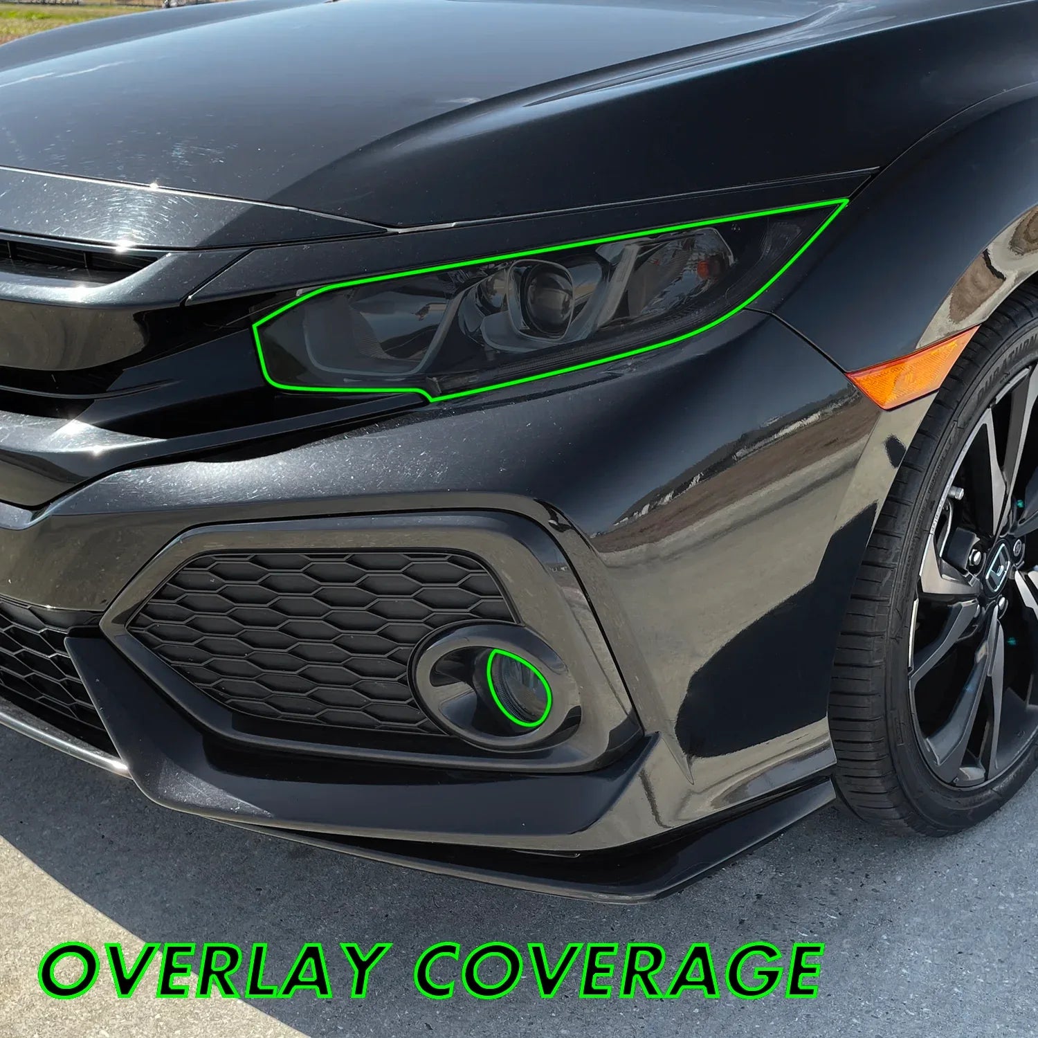 2016-2021 Honda Civic | Headlight PreCut Tint Overlays