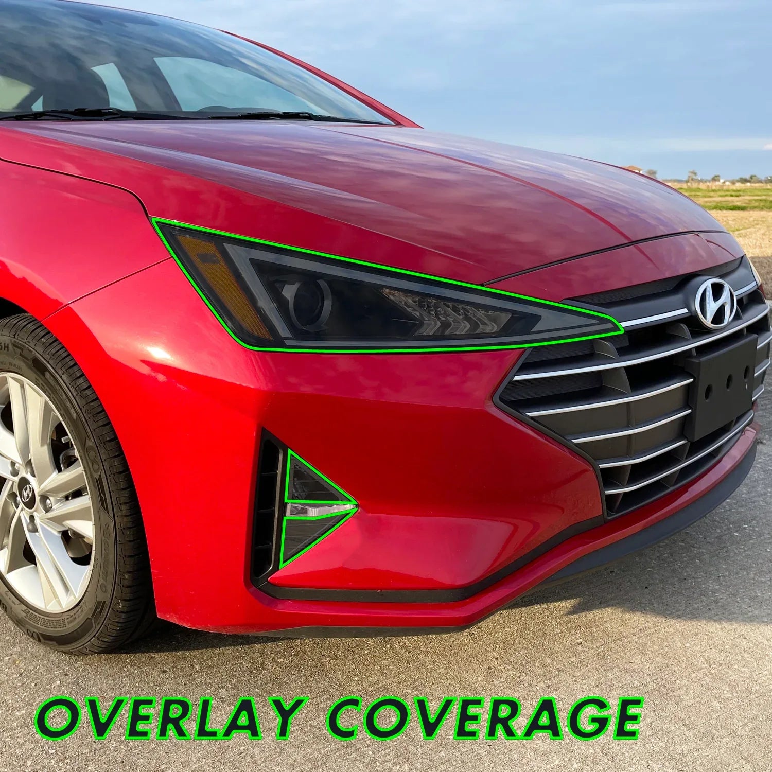 2019-2020 Hyundai Elantra | Headlight PreCut Tint Overlays
