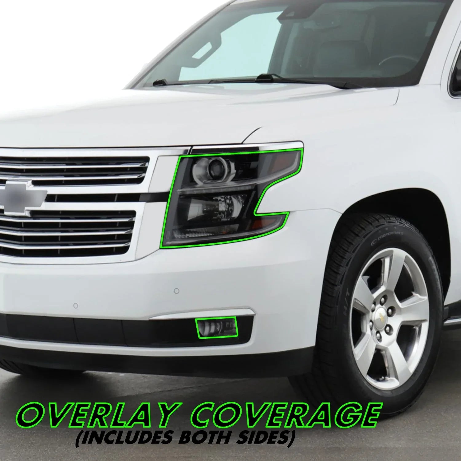 2015-2020 Chevrolet Suburban | Headlight PreCut Tint Overlays
