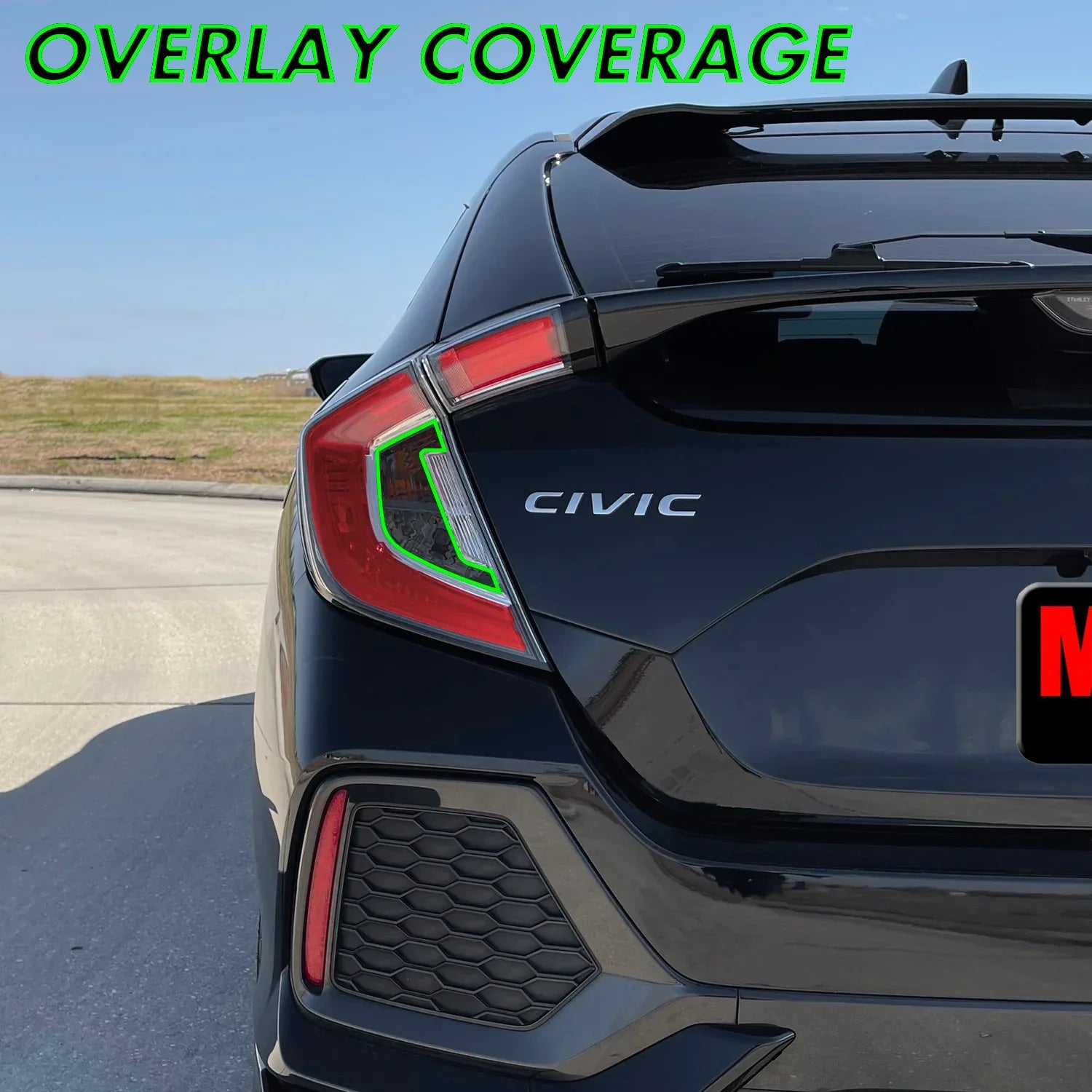 2016-2021 Honda Civic Hatchback | Turn Signal & Reverse Light PreCut Tint Overlays