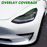 2017-2022 Tesla Model 3 | Headlight Eyelid PreCut Tint Overlays