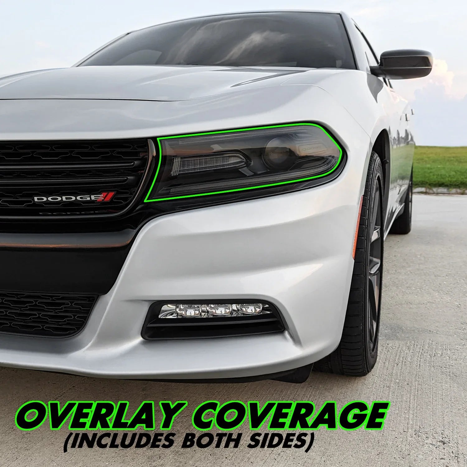 2015-2023 Dodge Charger | Headlight PreCut Tint Overlays