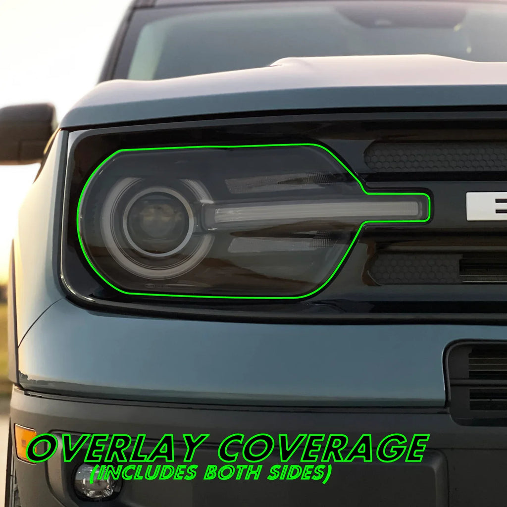 2021-2023 Ford Bronco Sport | Headlight PreCut Tint Overlays