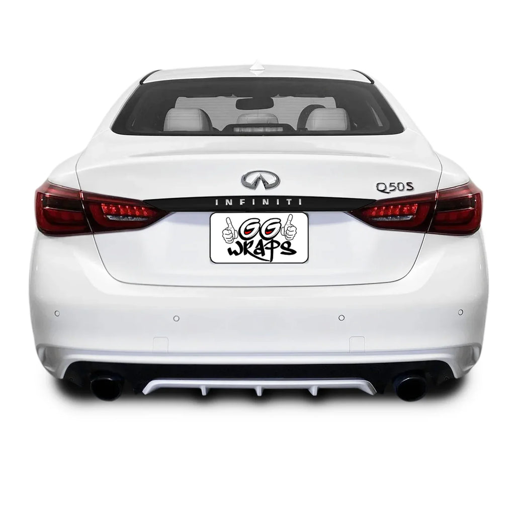 2018-2023 Infiniti Q50 | Rear Trunk Trim Chrome Delete PreCut Vinyl Wrap