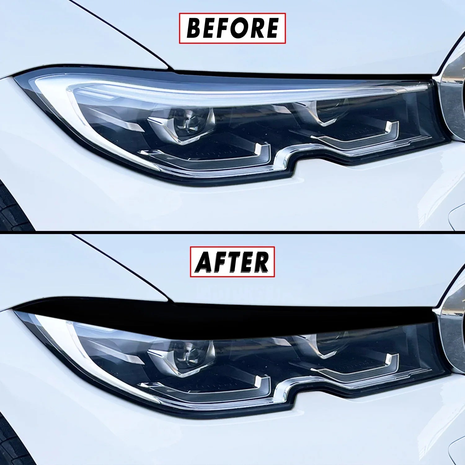 2019-2021 BMW 3 Series G20 | Headlight Eyelid PreCut Vinyl Overlays