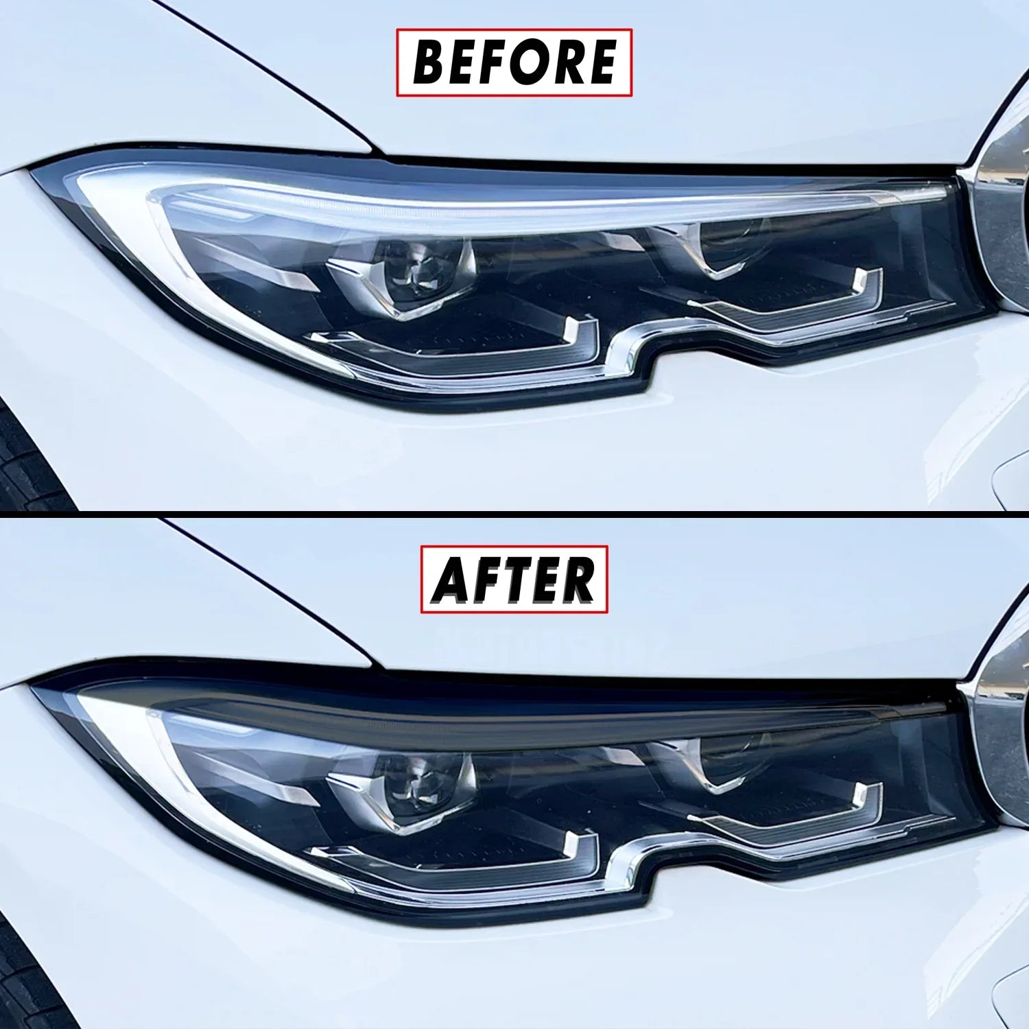 2019-2021 BMW 3 Series G20 | Headlight Eyelid PreCut Vinyl Overlays